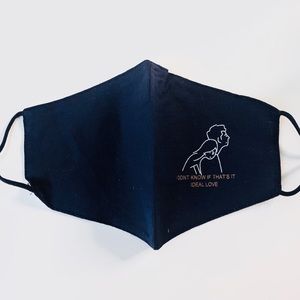 NEW Cloth Face Mask Blue Love Adjustable Washable